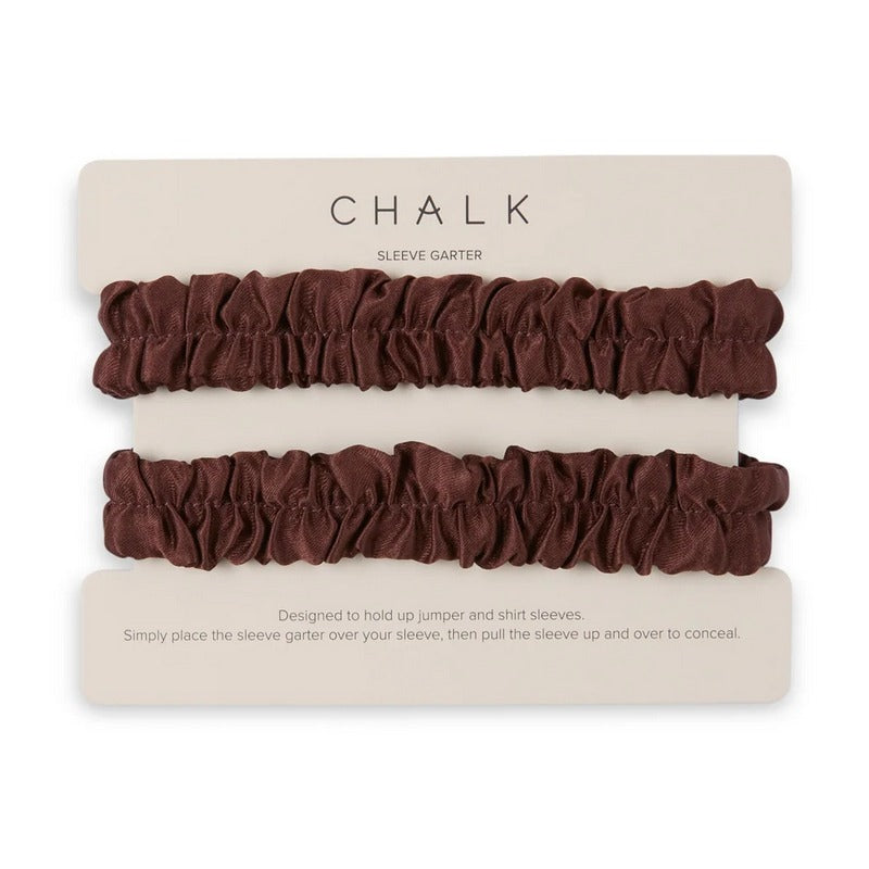 Chalk Clothing UK Belinda Sleeve Garters Chocolate main
