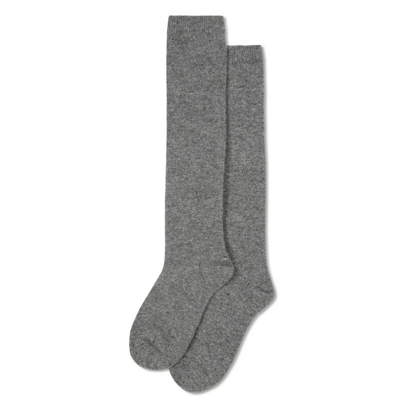 Chalk Clothing UK Cosy Cashmere Blend Lounge Socks Marl Grey flat