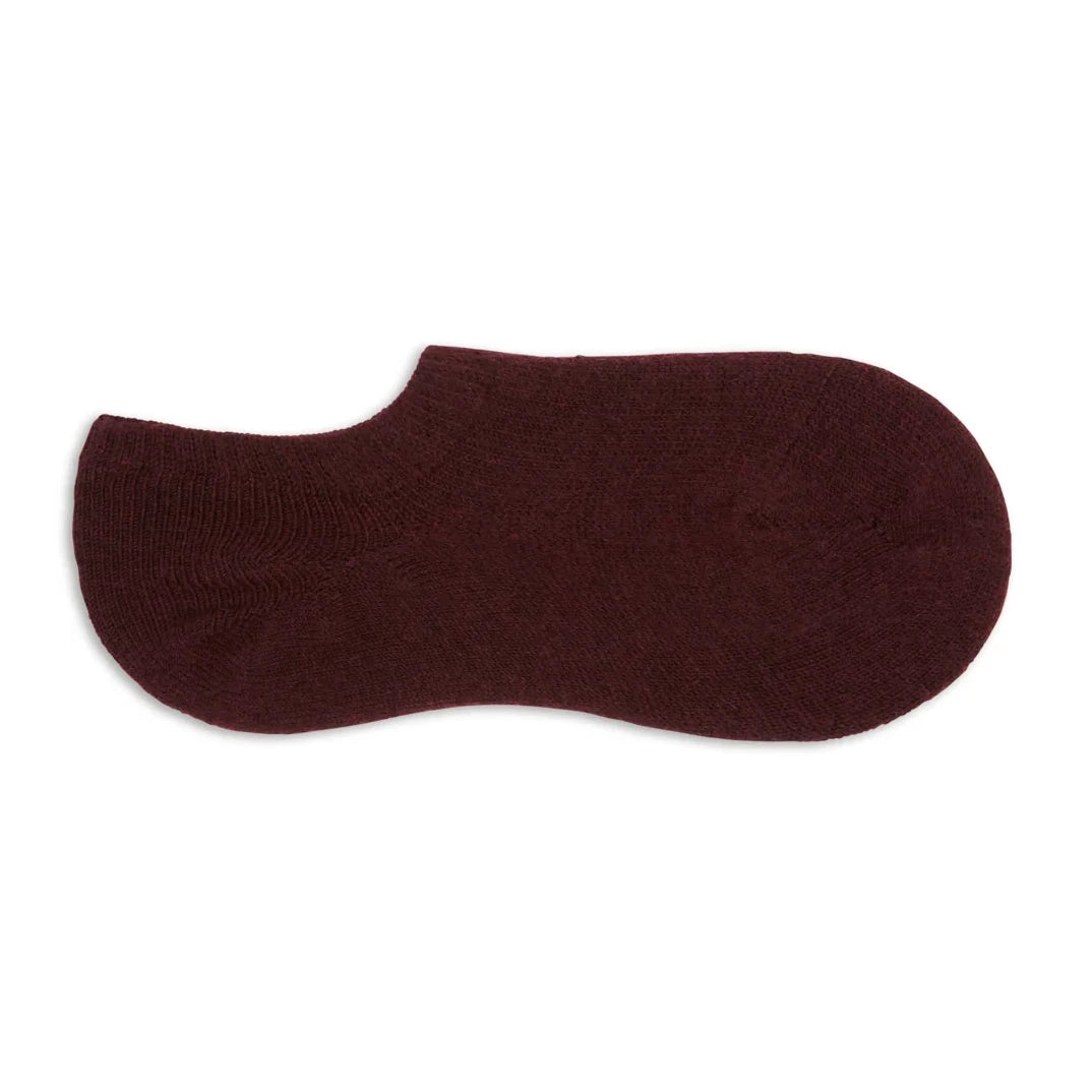 Chalk Clothing UK Cosy Cashmere Blend No-Show Socks Merlot main