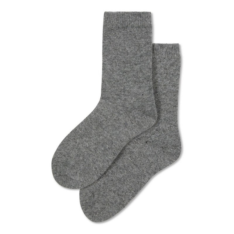 Chalk Clothing UK Cosy Cashmere Blend Short Socks Grey Marl main