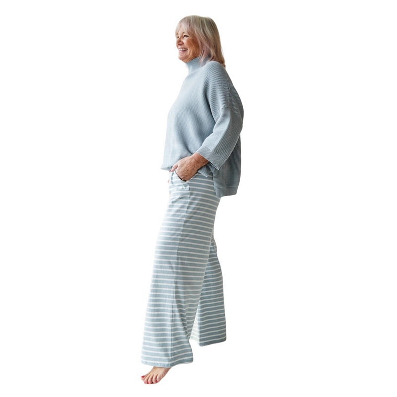 Chalk Clothing Vicki Jumper Ice Blue on model