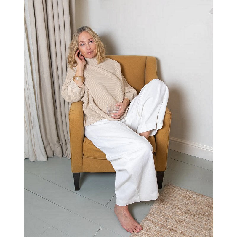 Chalk Clothing Vicki Jumper Sand One Size on model lifestyle 2