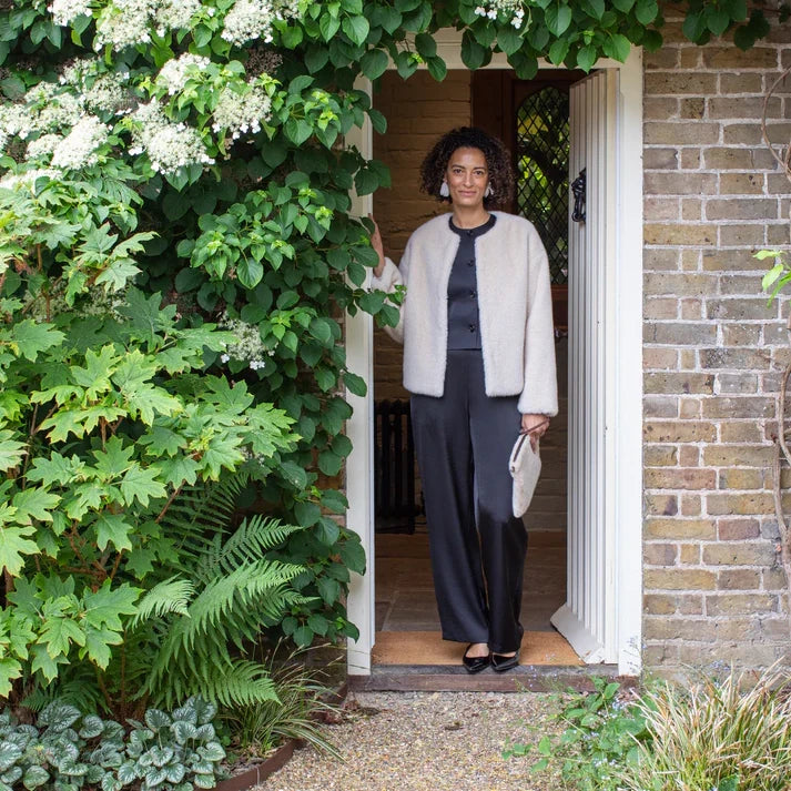 Chalk Evie Trousers Black on model lifestyle