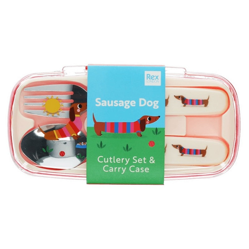 Children's Cutlery Set Sunny Sausage Dog 30944 box front