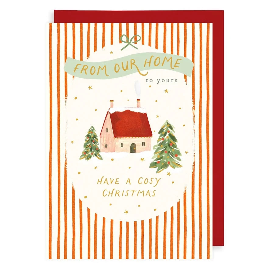 Christmas Card From Our Home To Yours Pinstripe AFRX293 front