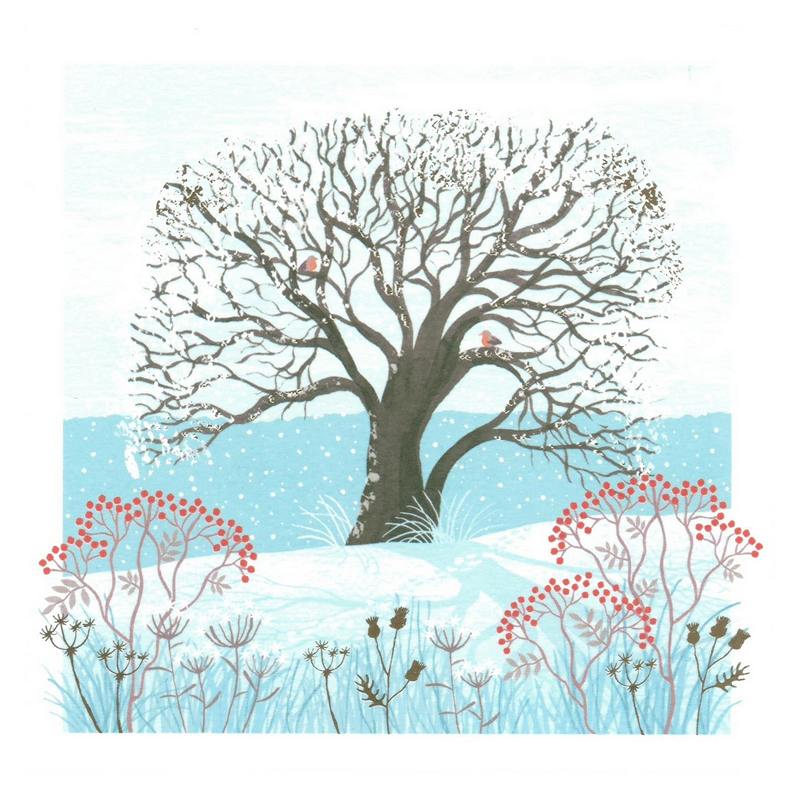 Christmas Cards 10 Pack Over The Isles Snowy Landscape WAX123 card 2