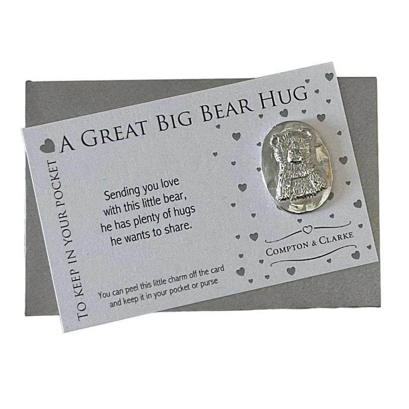 Compton & Clarke Bear Hug Carded Charm CC272