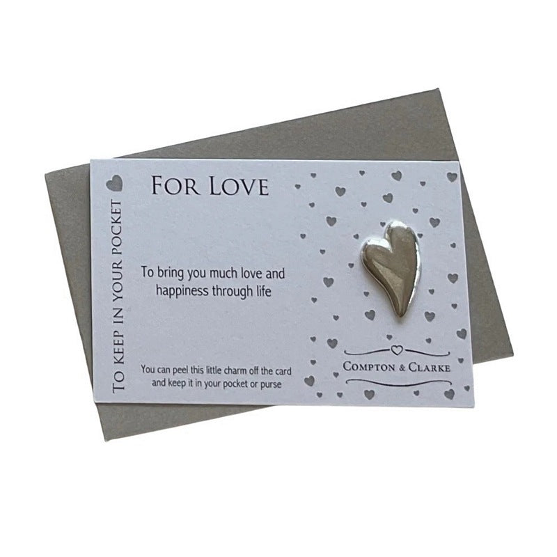 Compton & Clarke For Love Heart Carded Charm CC120