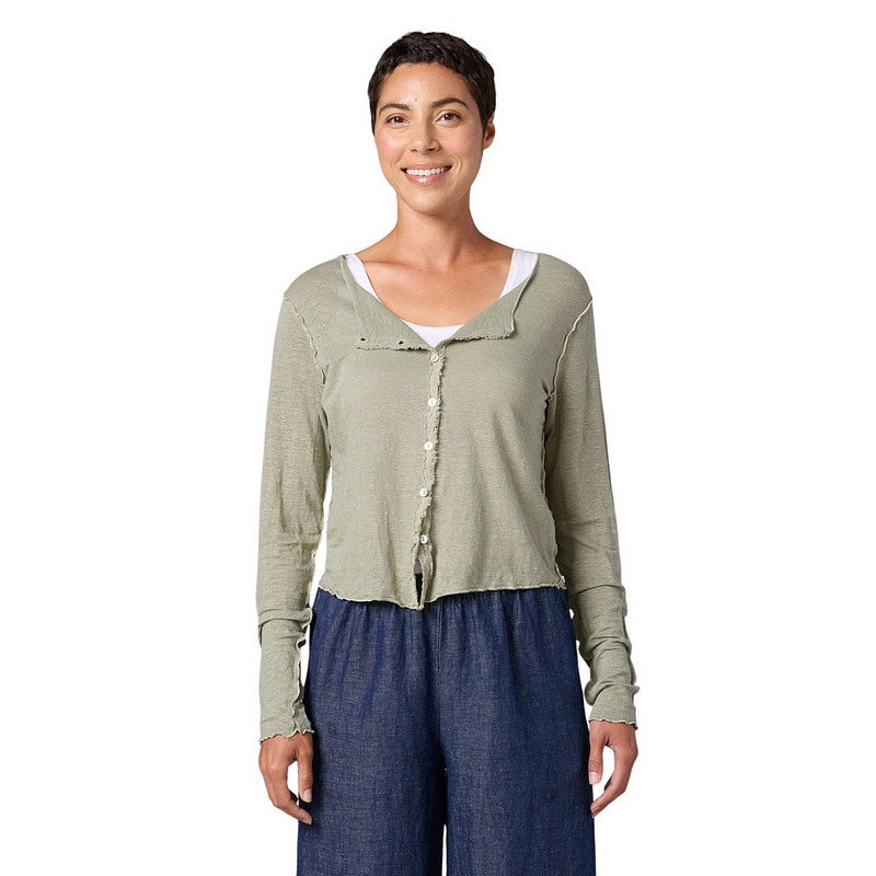 Cut Loose Clothing Crop Cardi Balsam Green 4038525 model