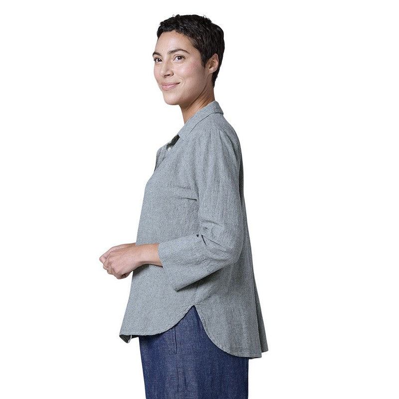 Cut Loose Clothing Crop Easy Shirt White 4196986 model side