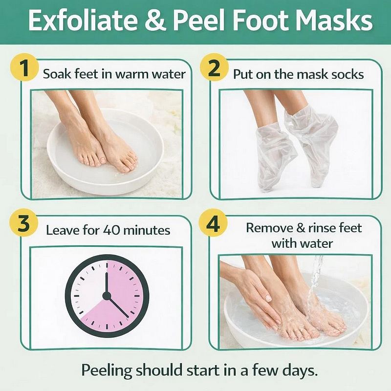 Danielle Creations Exfoliate And Peel Foot Mask DC0198PFM instructions