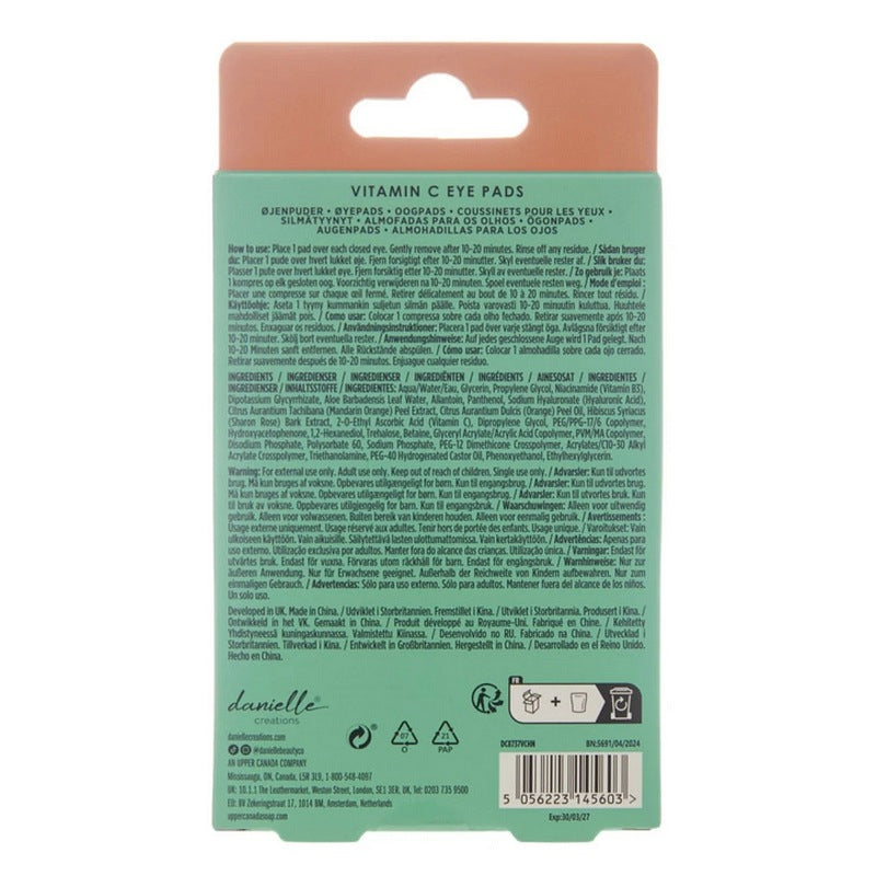 Danielle Creations Eye Pads Vitamim C, Hibiscus Tea and Orange 5 Pair Pack DC8737VCHN rear