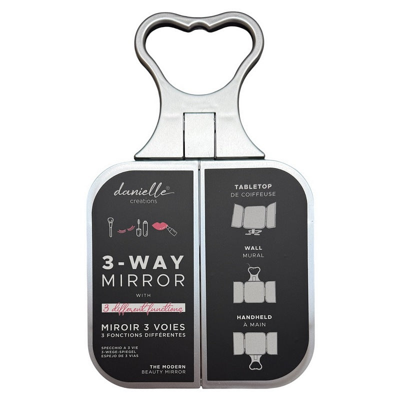 Danielle Creations Folding Travel Mirror Silver 0552 front