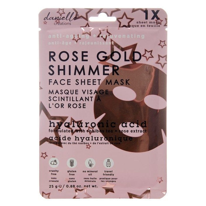 Danielle Creations Rose Gold Shimmer Face Mask DC8706RGHN front