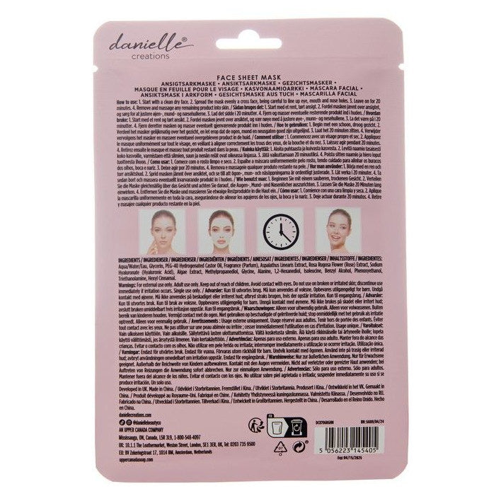 Danielle Creations Rose Gold Shimmer Face Mask DC8706RGHN rear