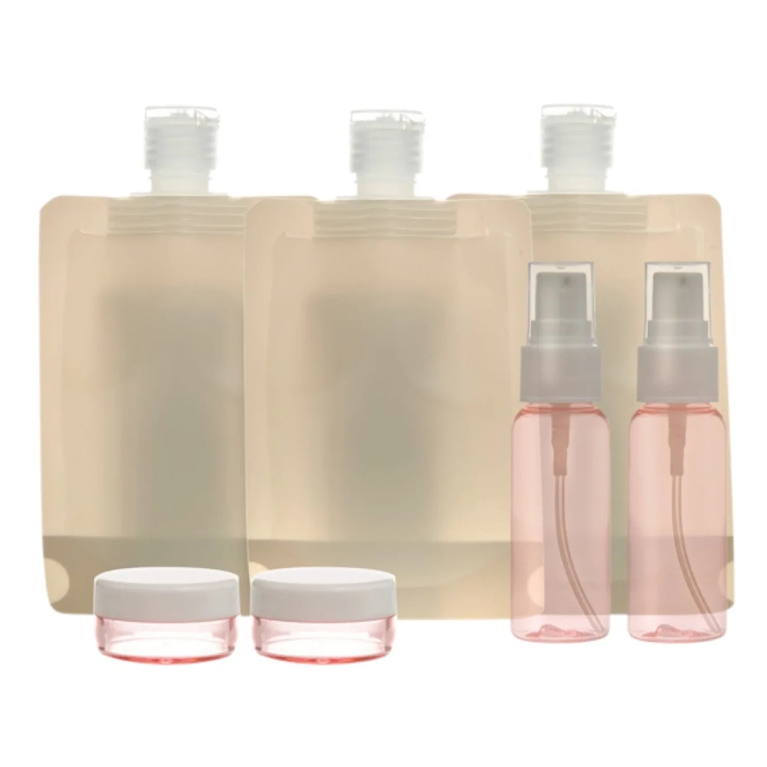 Danielle Creations Travel Bottles and Tubs Set 8 Pieces DC0177TS contents