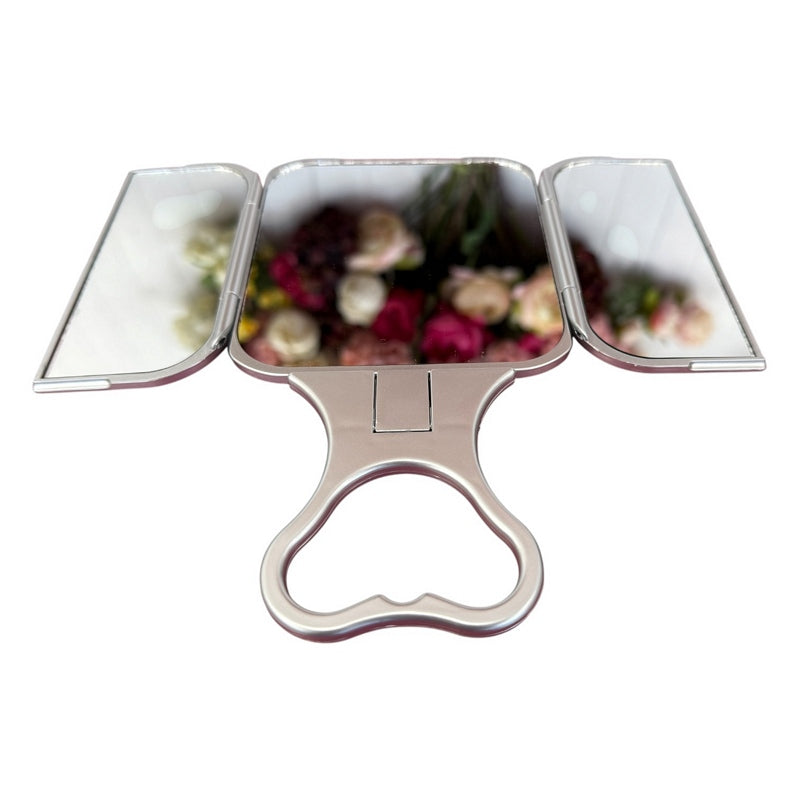 Danielle Creations Folding Travel Mirror Silver 0552 flat