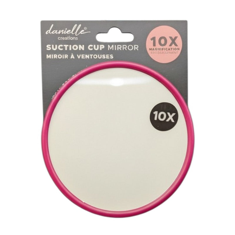 Danielle Creations Suction Mirror 10x Magnification DC9414ASTK pink