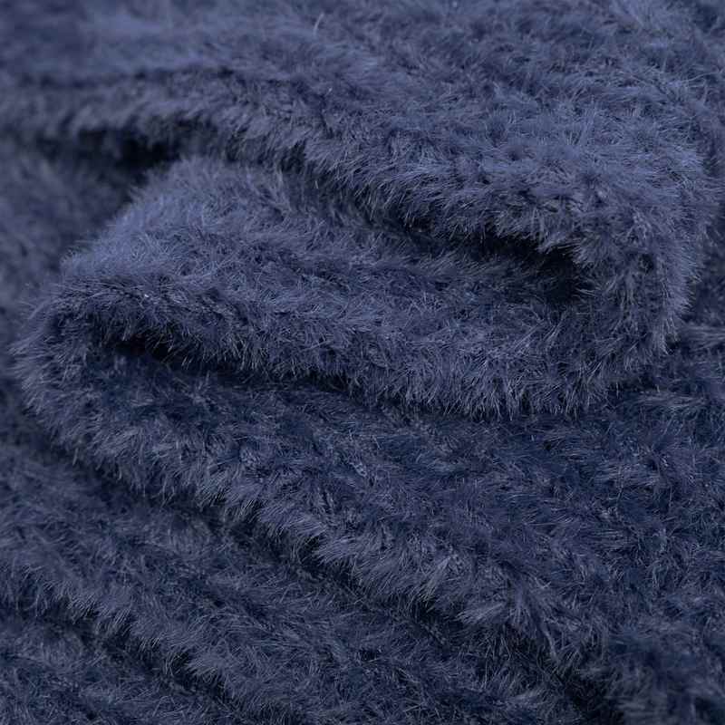 Dents Feather Yarn Knitted Snood Navy 4-2859 fabric