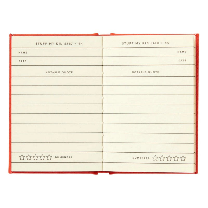 Dumb Things My Kids Said Tiny Diary open