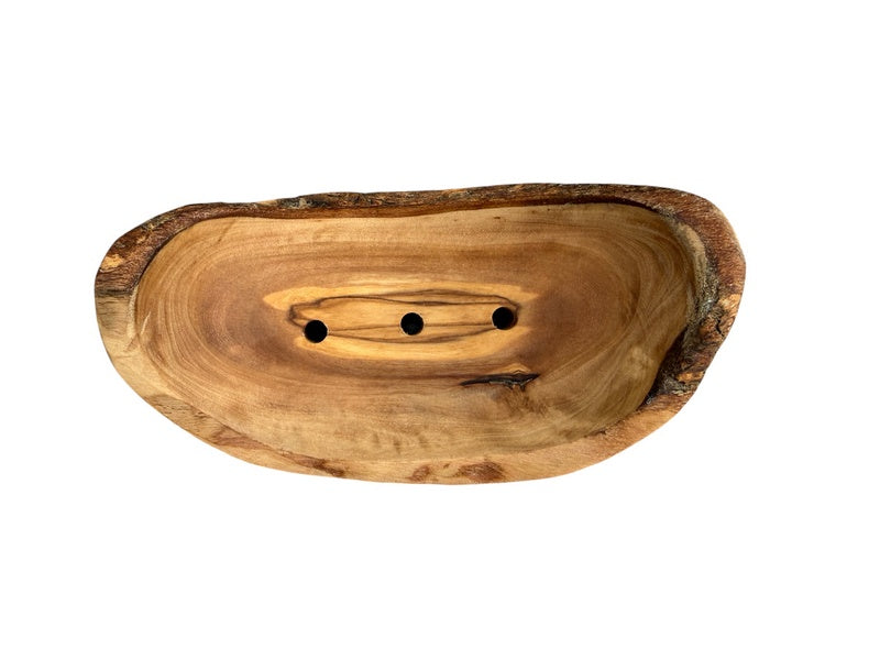 Eco Bath London Olive Wood Soap Dish Bath inside