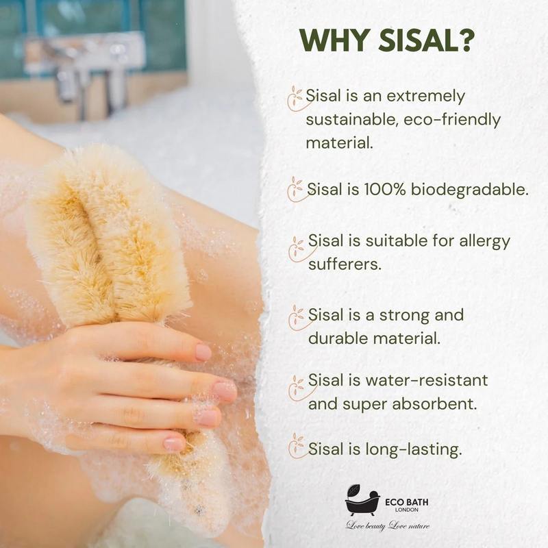 Eco Bath Natural Sisal Massage Hand Brush Japanese Style ECOB013 info