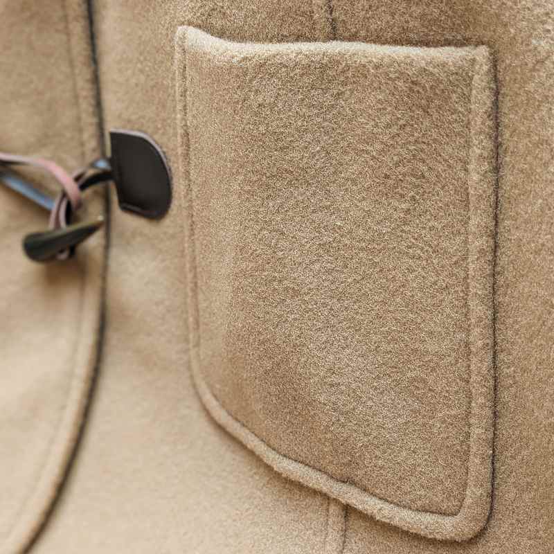 Eliz Scott Cashmere/Wool Duffle Coat Camel 2640 pocket