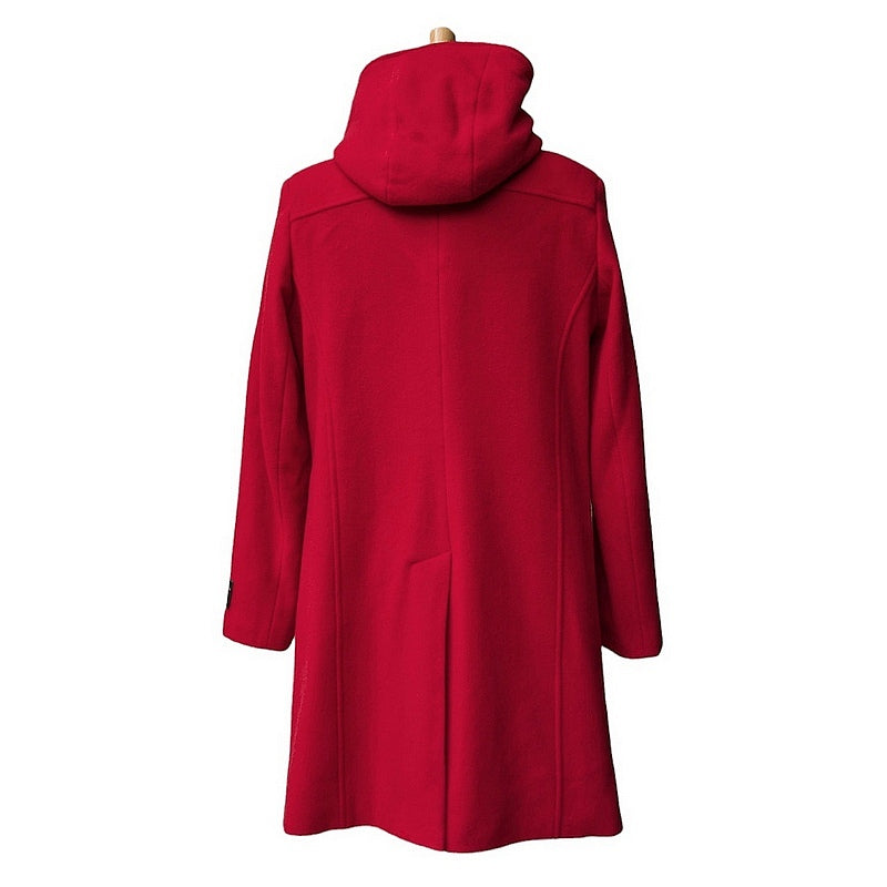 Eliz Scott Cashmere/Wool Duffle Coat Red 2640 back