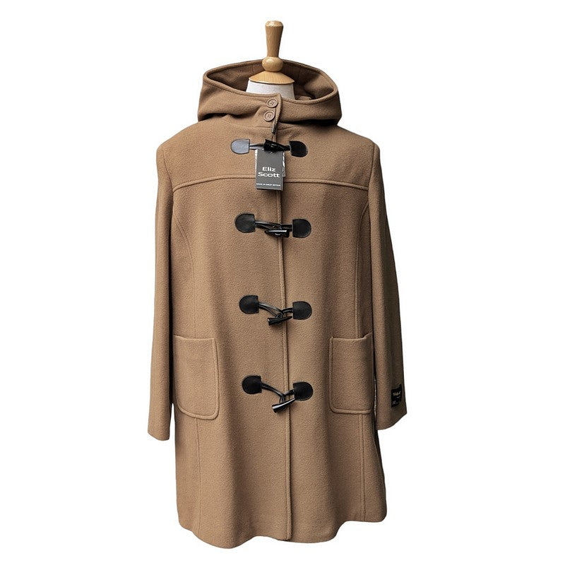 Eliz Scott Cashmere/Wool Duffle Coat Camel 2640 front