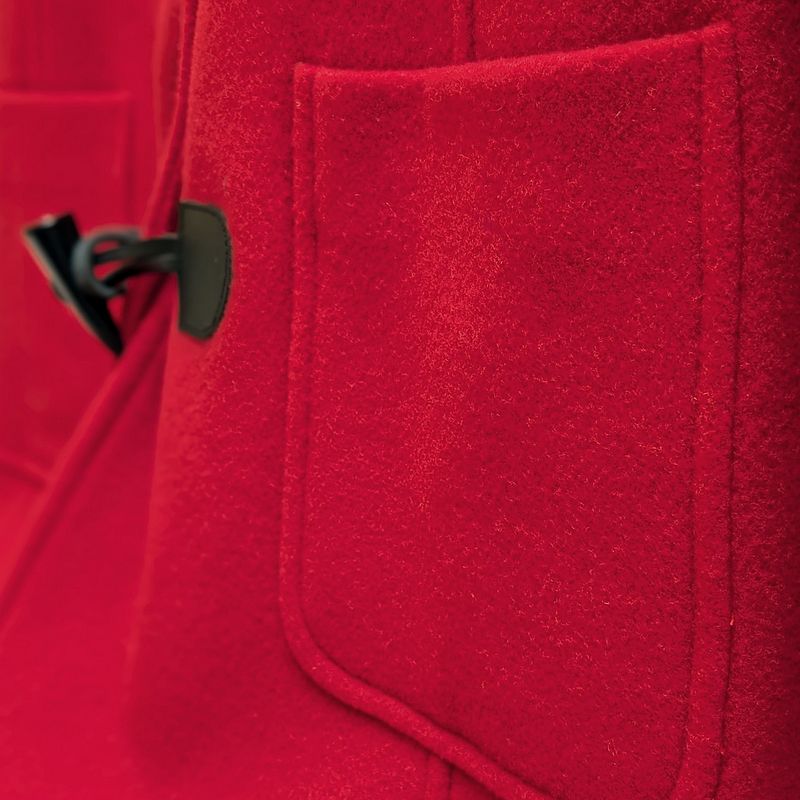 Eliz Scott Cashmere/Wool Duffle Coat Red 2640 pocket