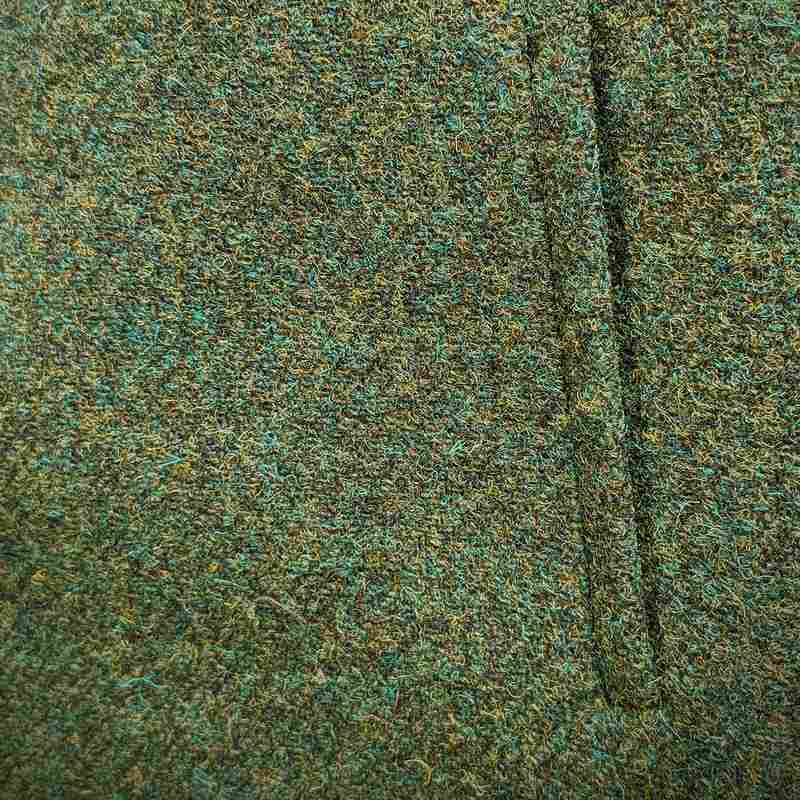 Eliz Scott Harris Tweed Taylor Long Gilet Green 252 pocket