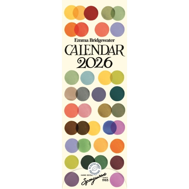Emma Bridgewater Colour Palette Slim Wall Calendar 2026 front