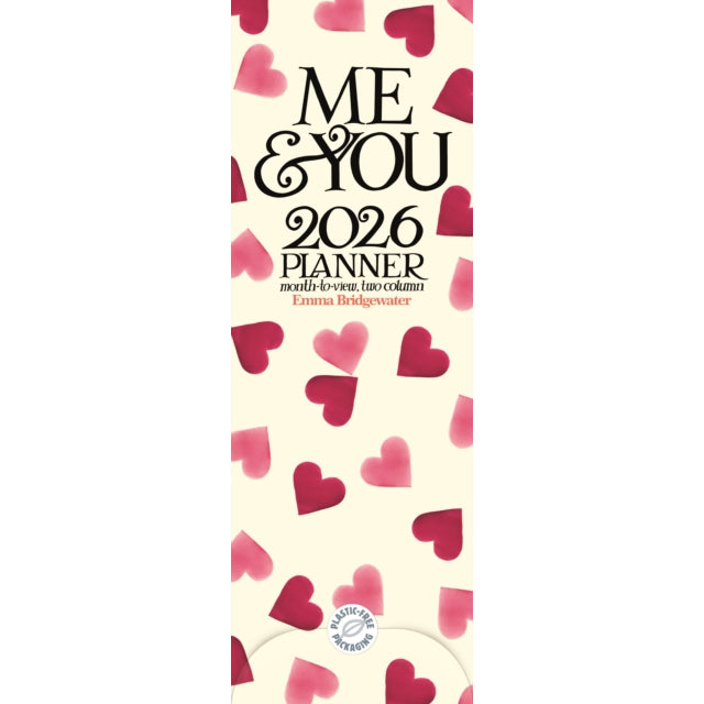 Emma Bridgewater Me & You Pink Hearts 2026 Planner Calendar front