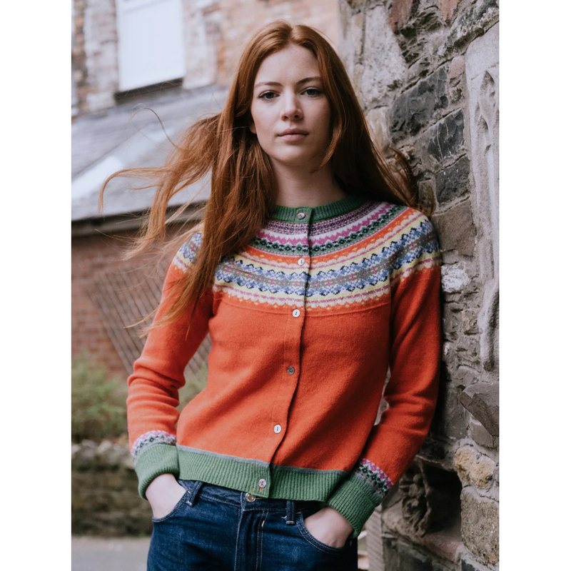 Eribe Knitwear Alpine Short Cardigan Bellarose on model lifestyle