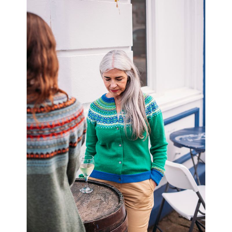 Eribe Knitwear Alpine Short Cardigan Luscious on model lifestyle