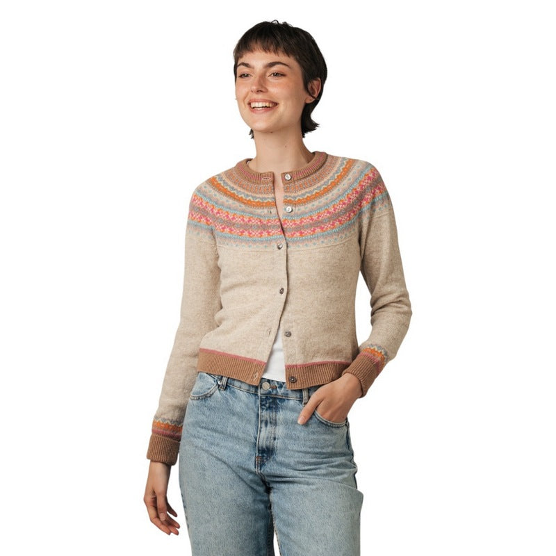 Eribe Knitwear Alpine Short Cardigan Romance on model front