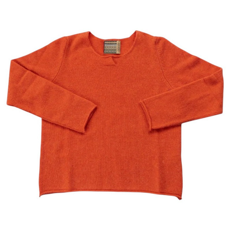Eribe Knitwear Corry Top No Trim Inferno Orange flatlay