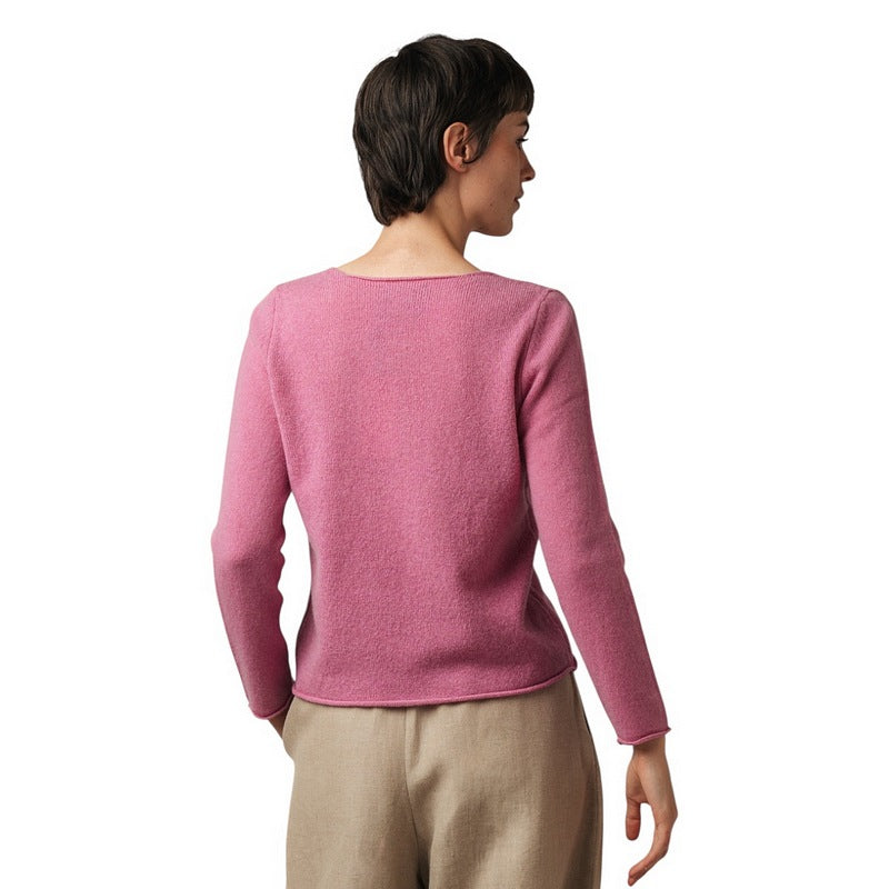 Eribe Knitwear Corry Top No Trim Thulian on model rear