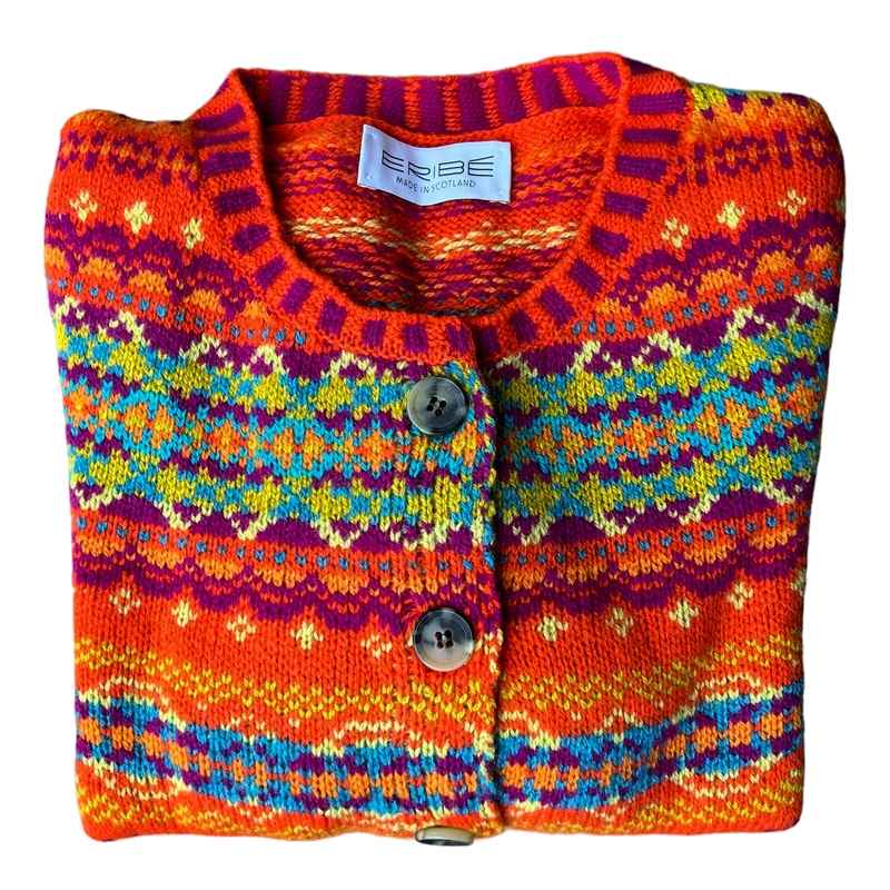 Eribe Knitwear Kinross Cardigan in Beltae folded