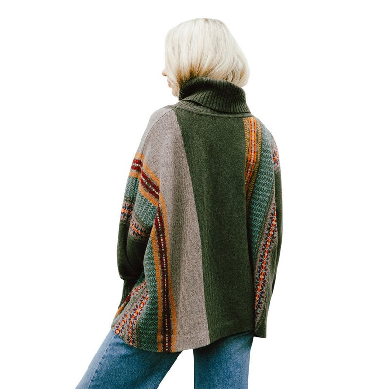 Eribe Knitwear Montrose Cowl Sweater Bracken on model rear
