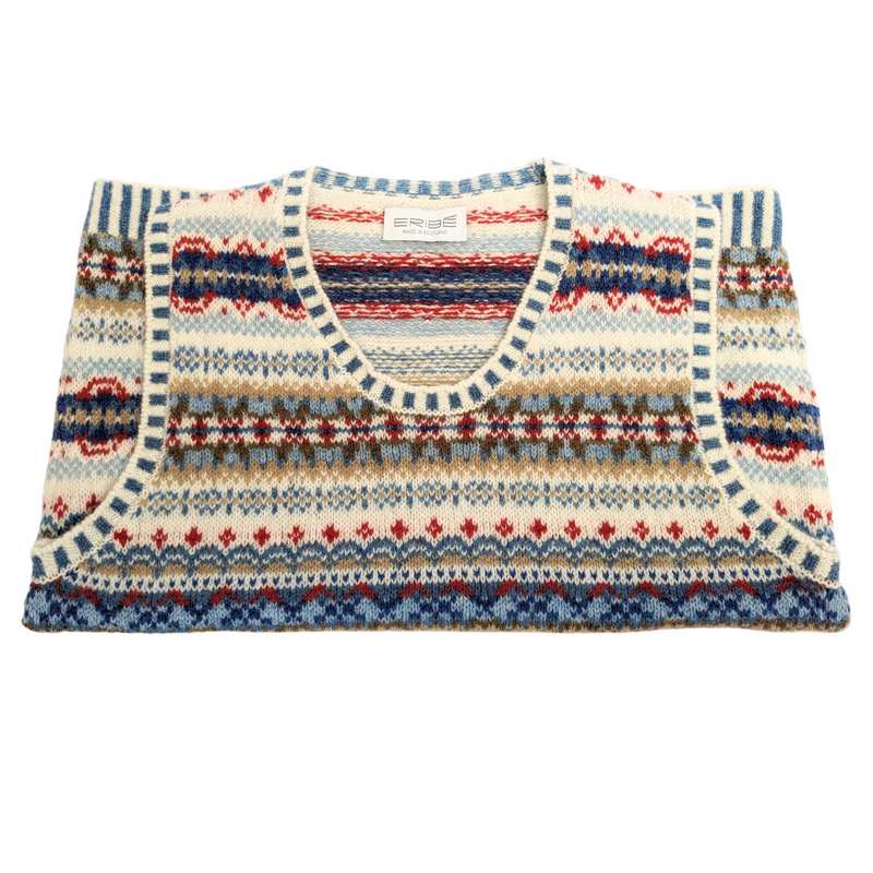 Eribe Westray Fairisle Vest in Cotswold V4247 front