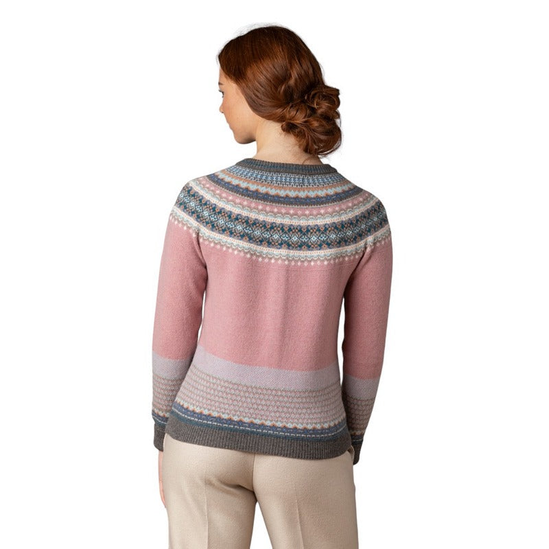 Eribe Knitwear Alpine Cardigan C3735 Vintage Pink on model rear