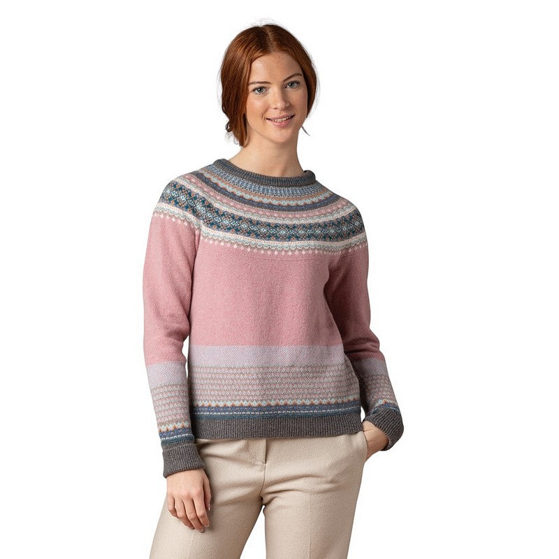 Eribe Knitwear Alpine Sweater P3974 Vintage Pink on model front
