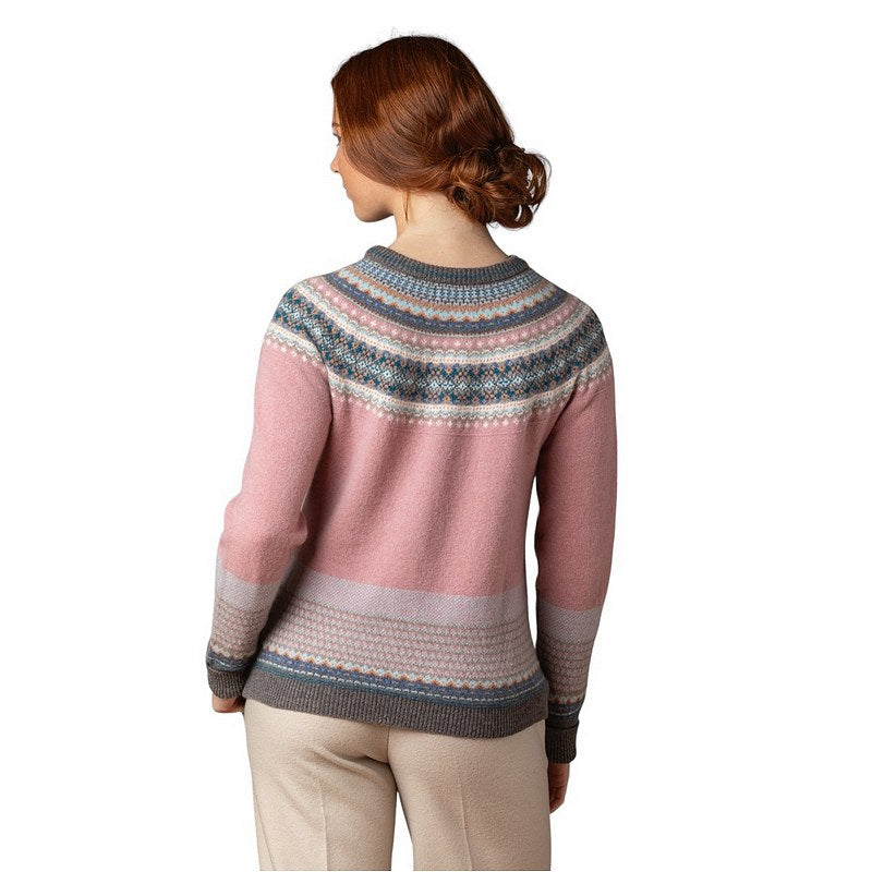 Eribe Knitwear Alpine Sweater P3974 Vintage Pink on model rear