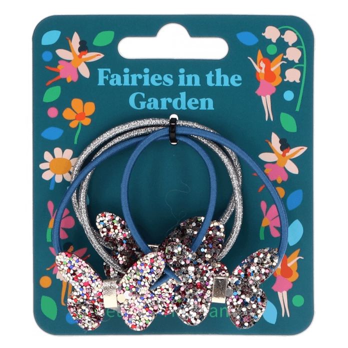 Fairies In The Garden Glitter Butterfly Hair Bands 30291 on card