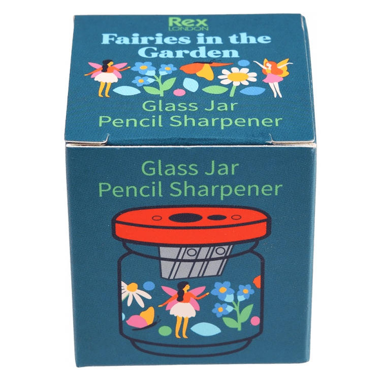Fairies In the Garden Glass Jar Pencil Sharpener 29683 box