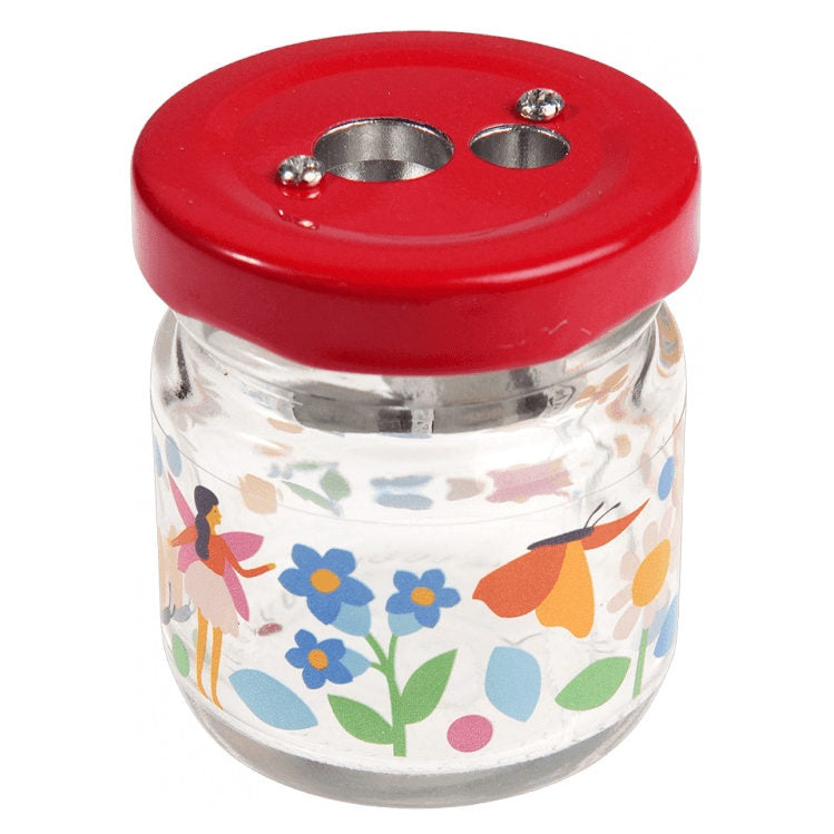 Fairies In the Garden Glass Jar Pencil Sharpener 29683 front