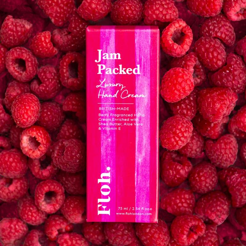 Floh Jam Packed Luxury Hand Cream HC88FH box on berries
