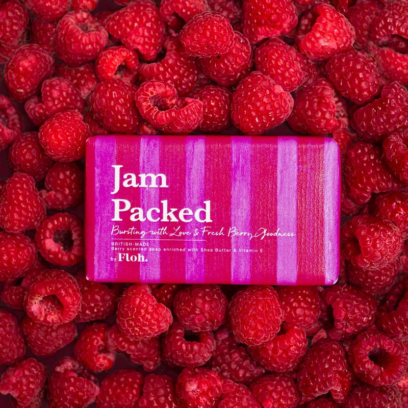 Floh Jam Packed Soap SO77FH on raspberries
