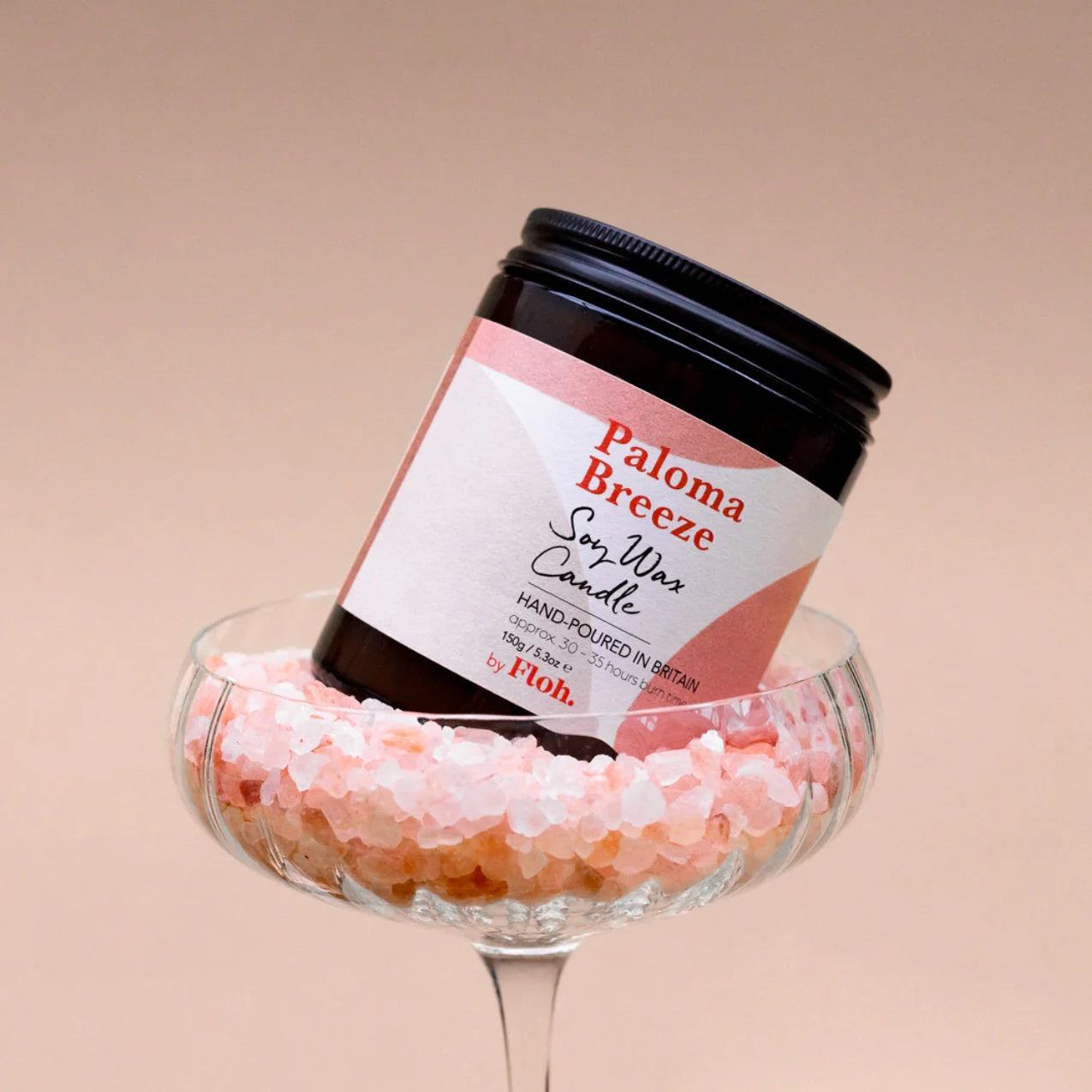 Floh Paloma Breeze Apothecary Candle in Glass Jar AC90FH in cocktail glass